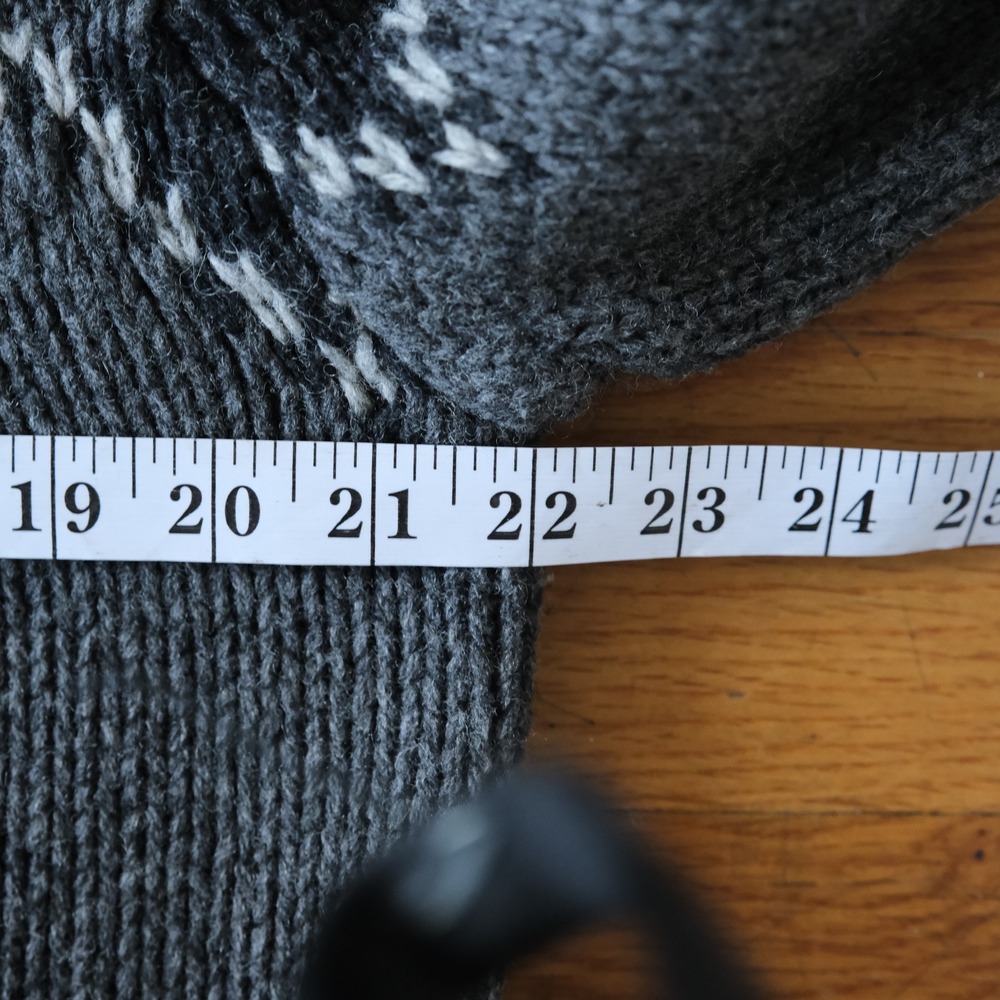 Nudie Jeans Turtleneck Gray Fair Isle Nordic Wool Winter Large Sweater - Picture 6 of 8